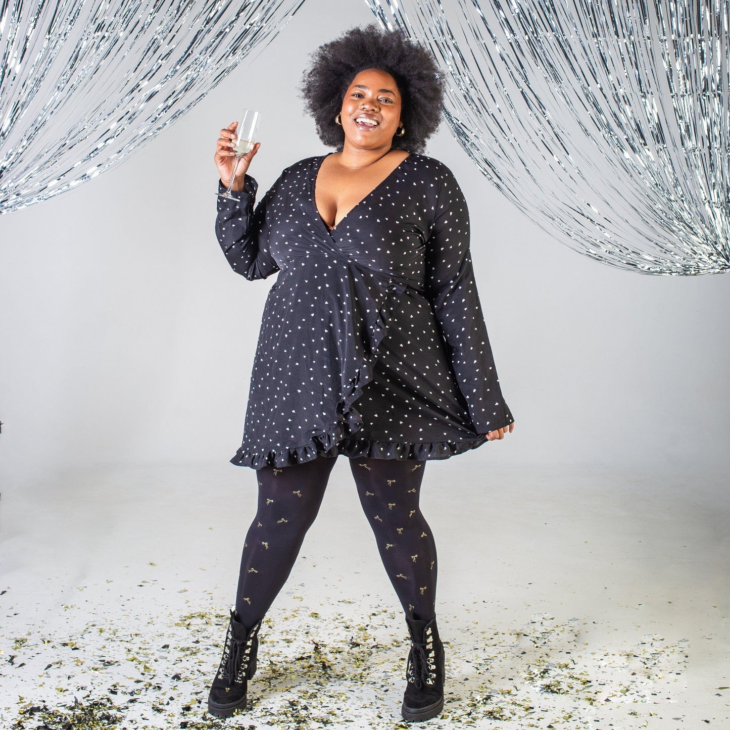 Pattern Tights - Tie Me Up