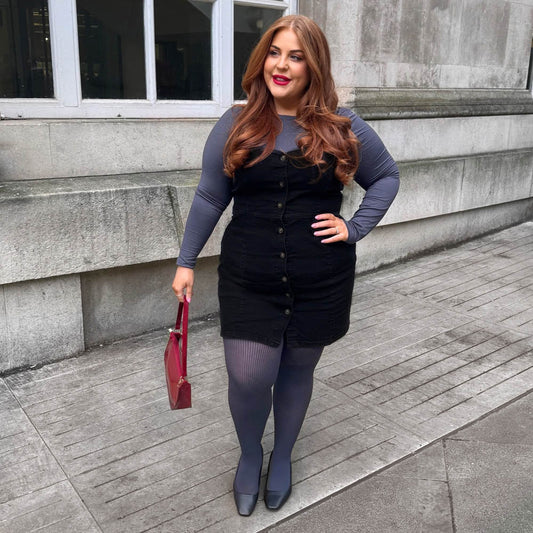 Ionic Ribbed Tights - Slate