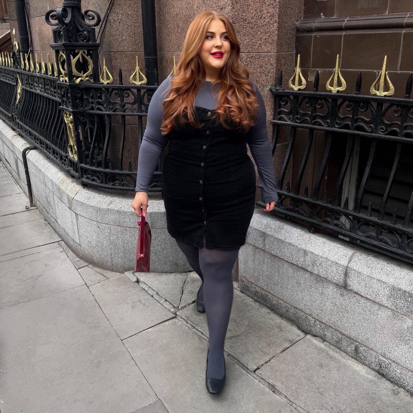 Ionic Ribbed Tights - Slate