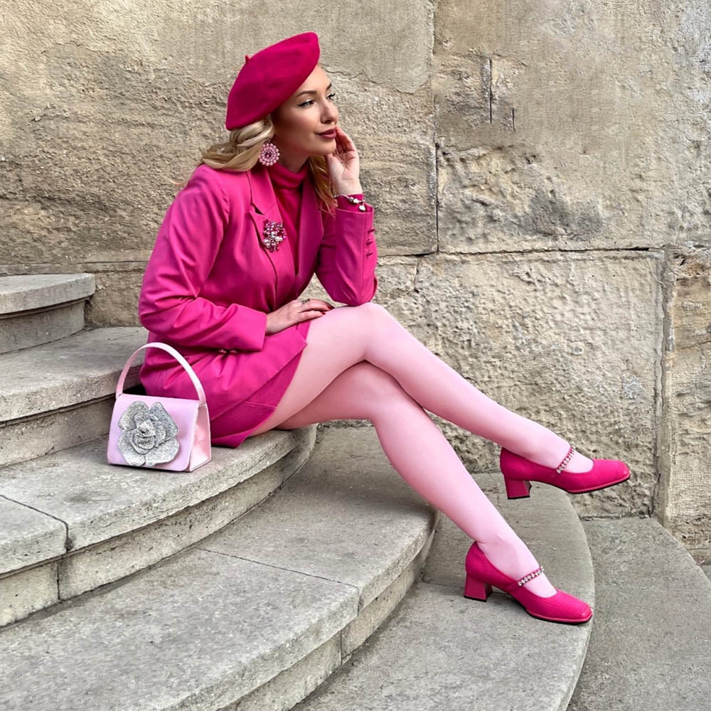 80 Denier Tights - Pétale de Rose