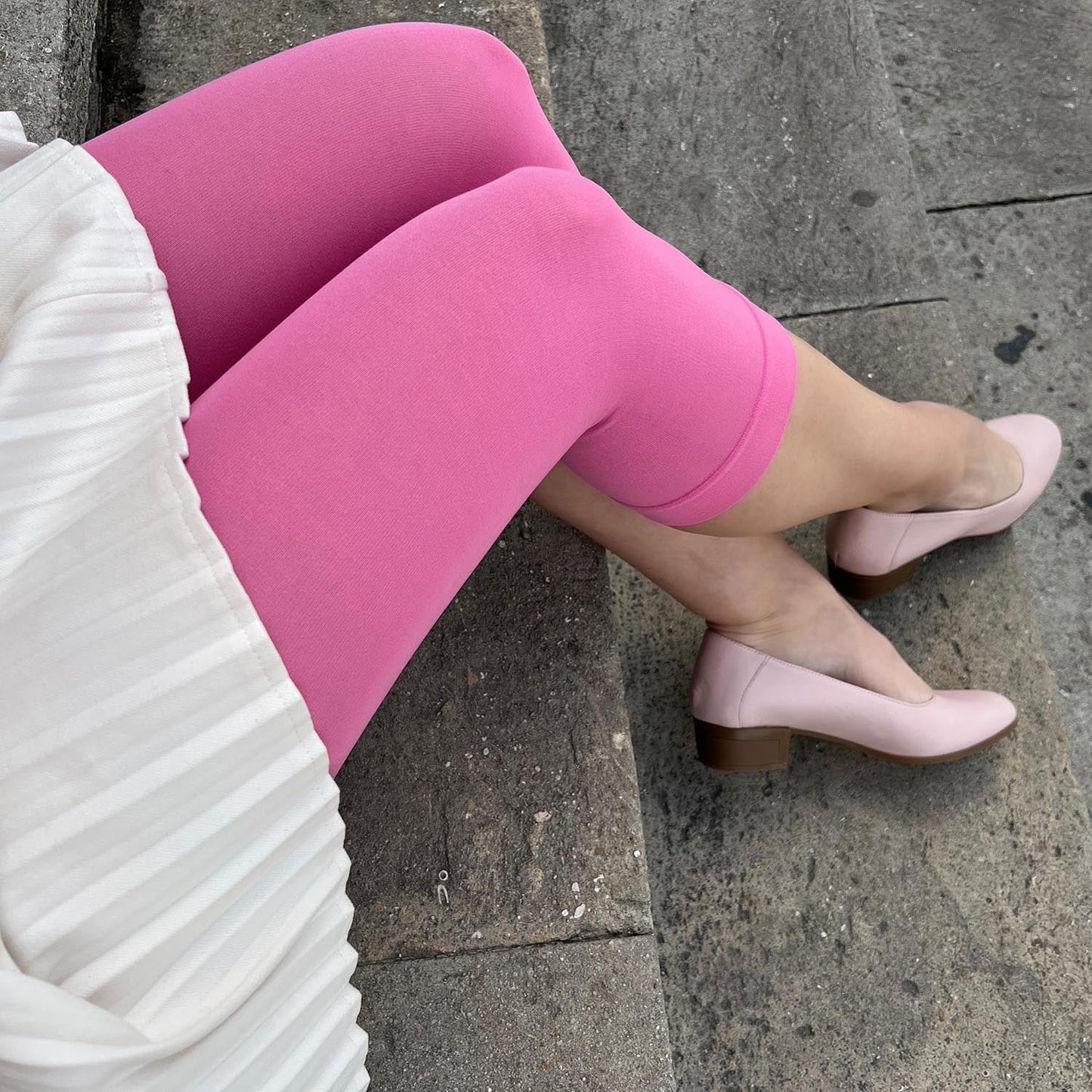 Stay Cool Capri Tights - Pink Lady