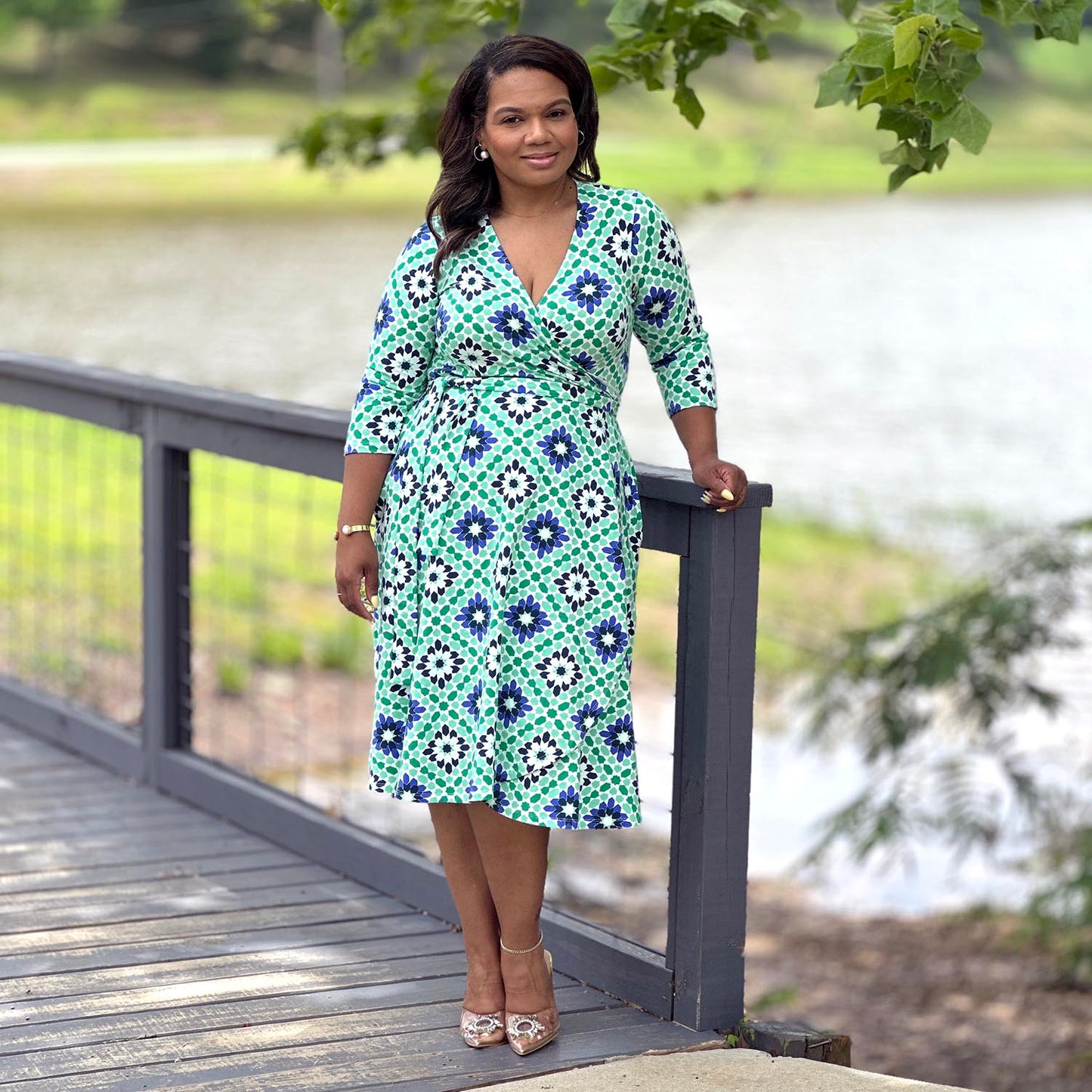 Wrap Dress - Blue Pearl
