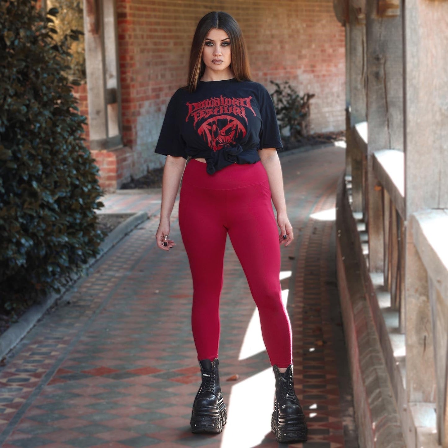 Squat Proof Leggings V2 -  Blood Red