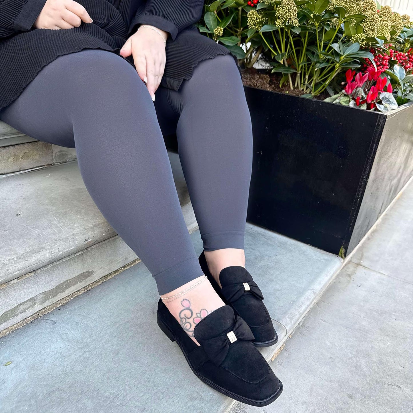 Footless Tights - Slate