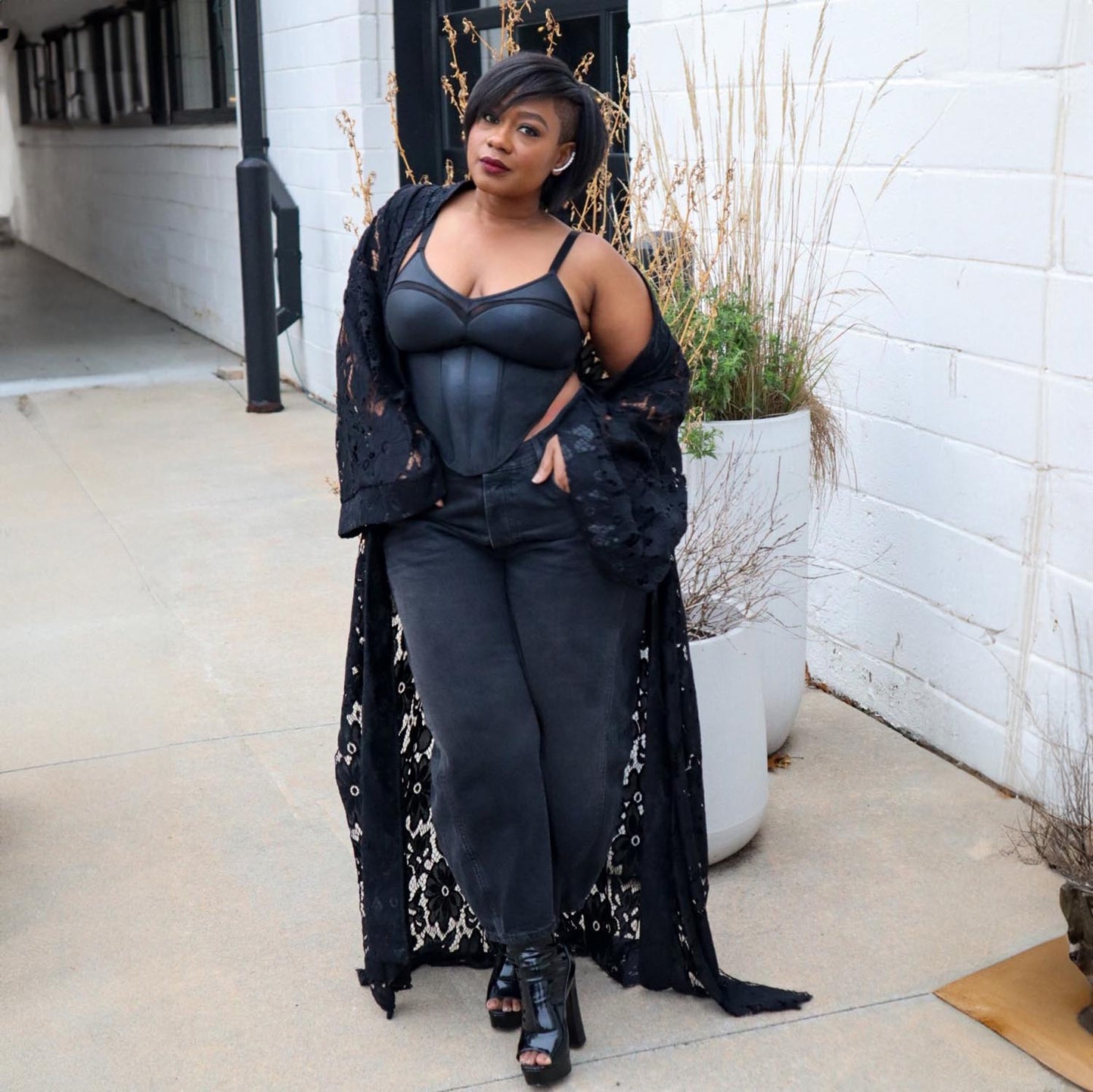 Siren Faux Leather Bustier