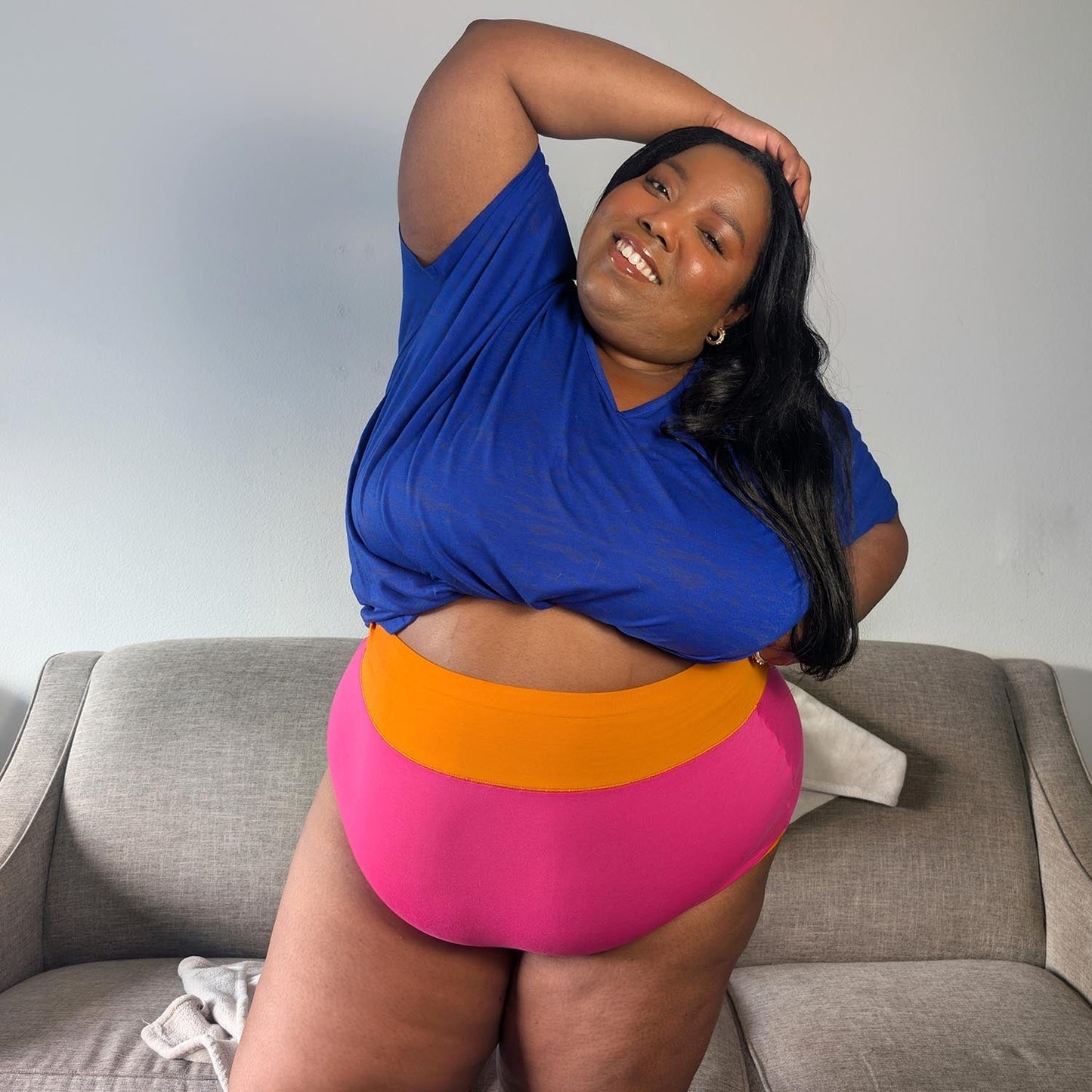 Organic Cotton Super High Waist Duo Knickers - Barbara & Papaya