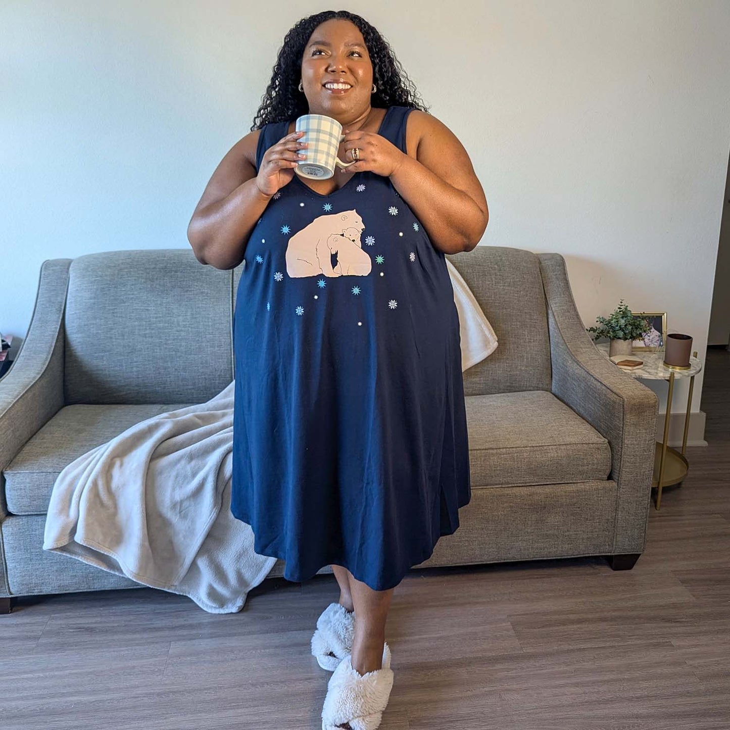 Organic Cotton Short Nightdress - Polar Snuggles