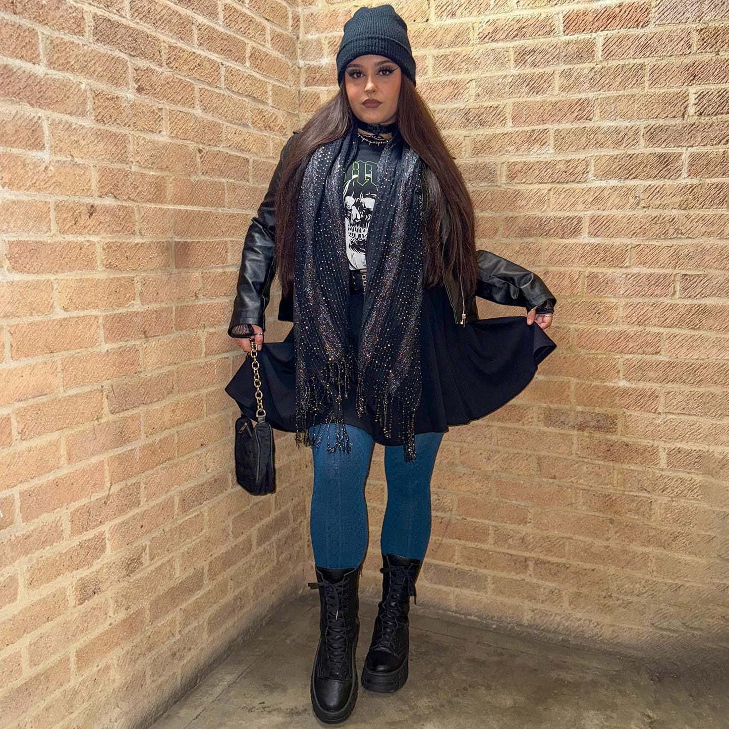 Grannies Cable Knit Wool Tights V2 - Bone China