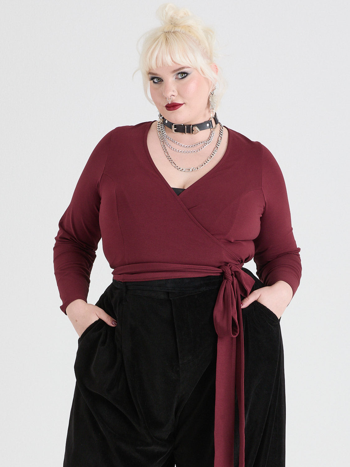 Organic Cotton Wrap Top - Roast