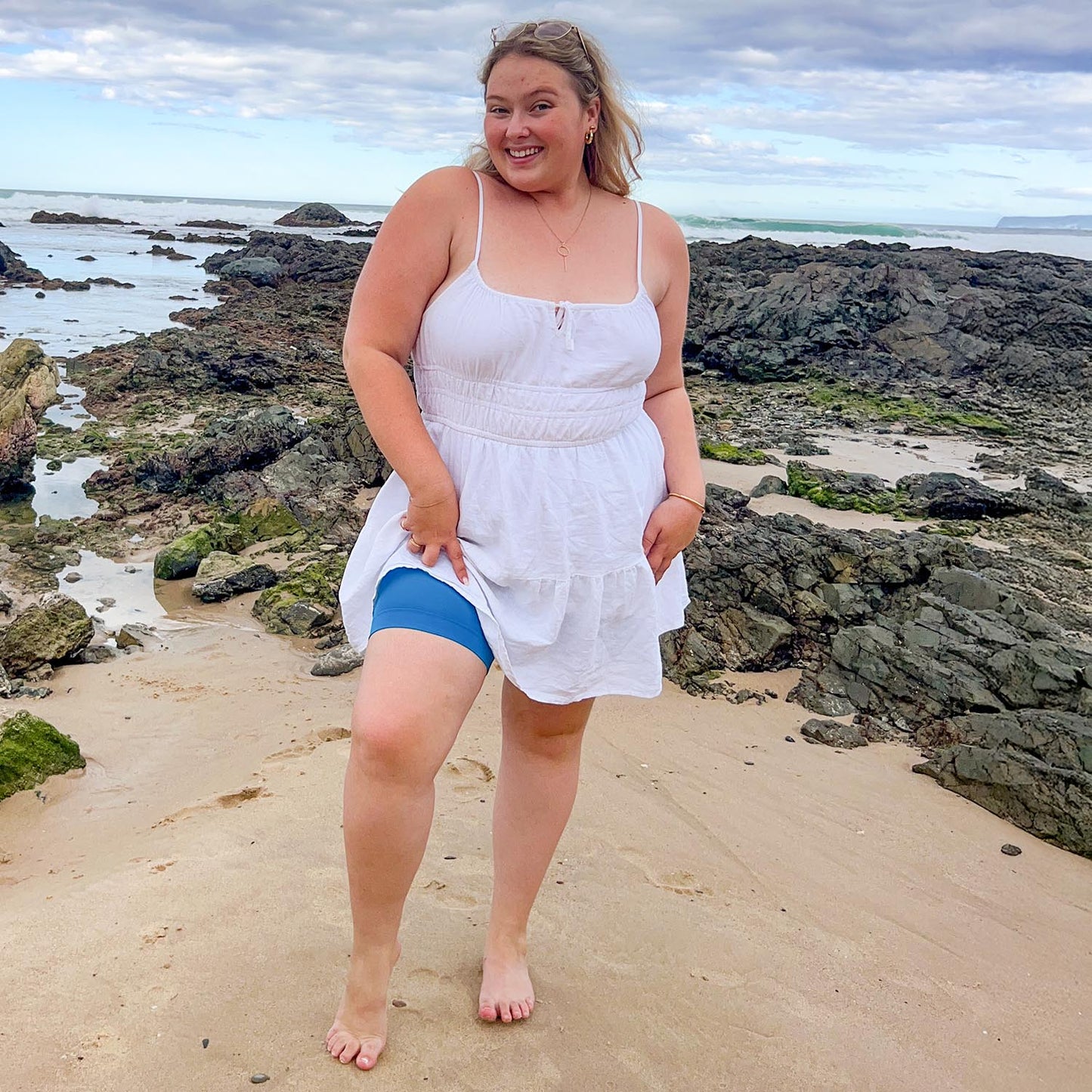 Stay Cool Chub Rub Shorts - Petrol Blue