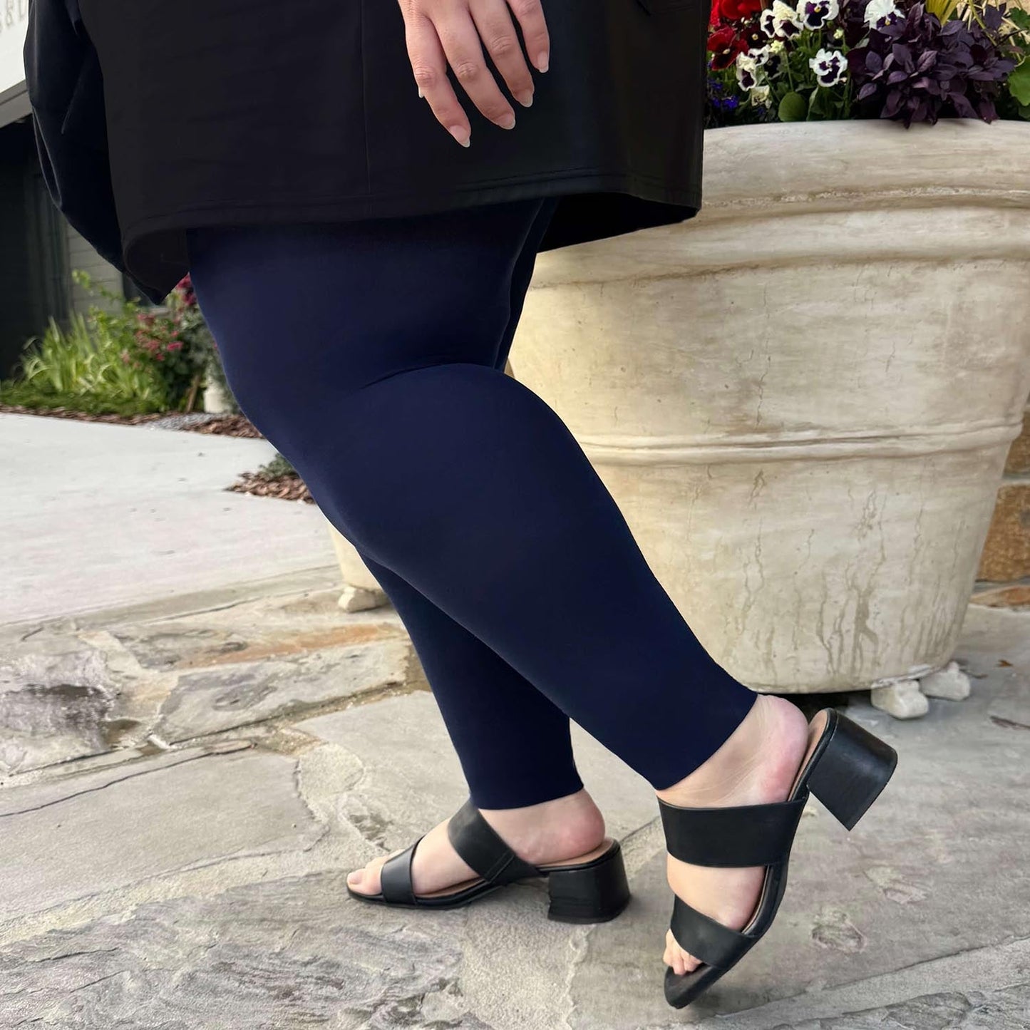 Footless Tights - Navy