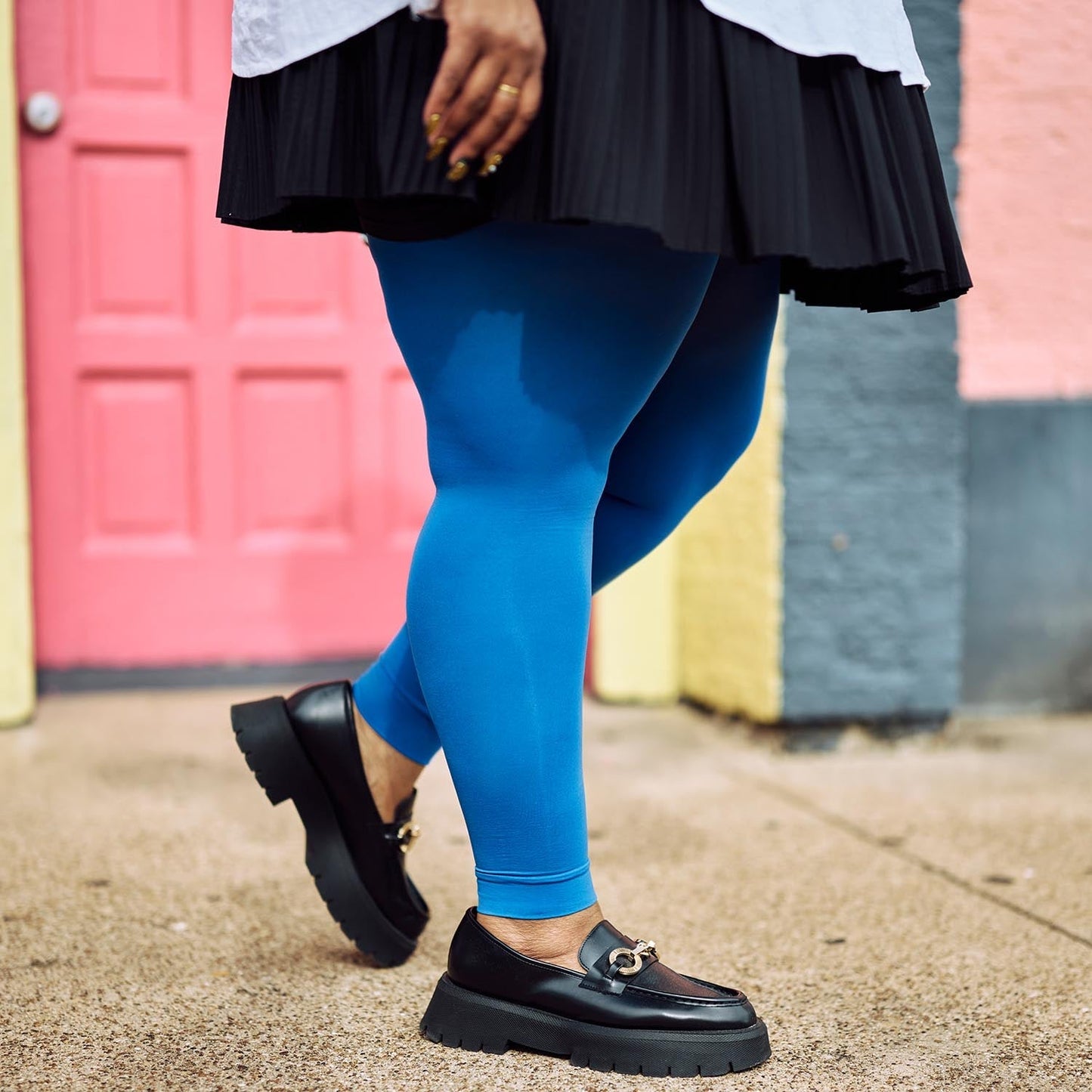 Footless Tights - Peacock