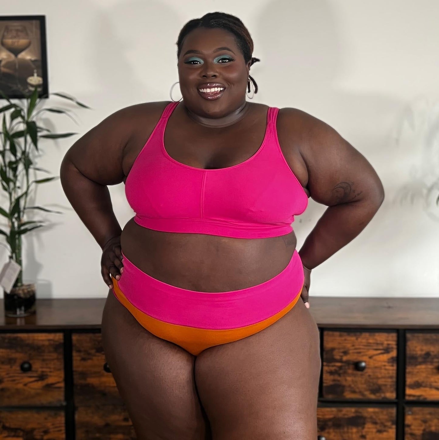 Organic Cotton Full Brief Duo Knickers - Papaya & Barbara