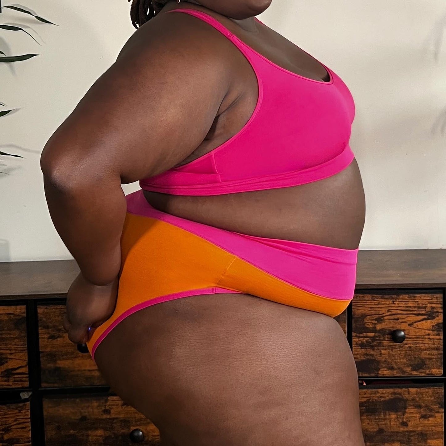 Organic Cotton Full Brief Duo Knickers - Papaya & Barbara