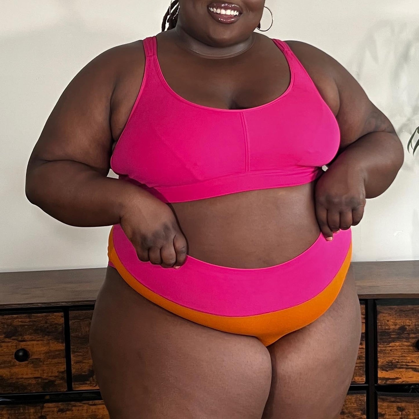 Organic Cotton Full Brief Duo Knickers - Papaya & Barbara