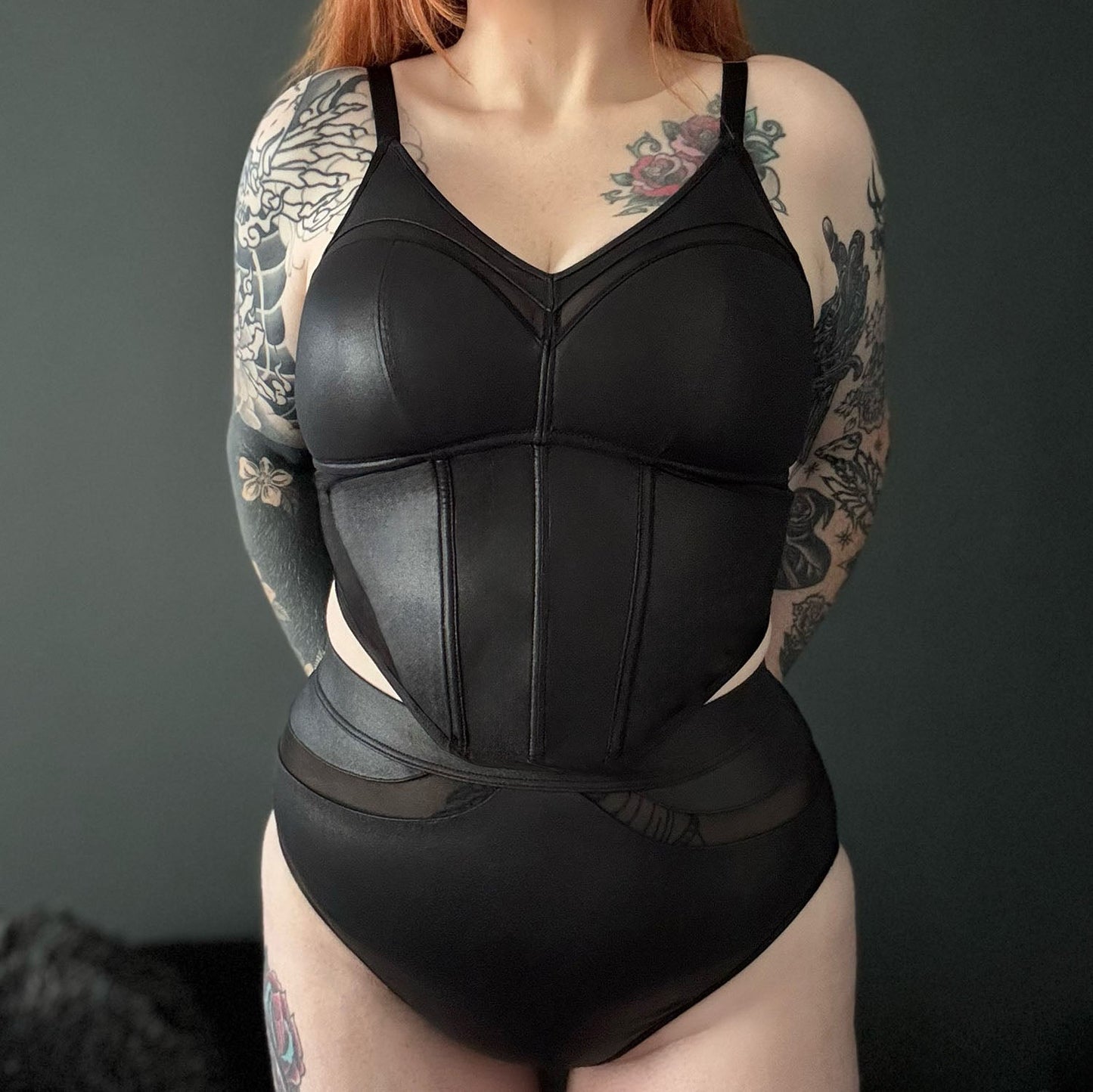 Siren Faux Leather Bustier