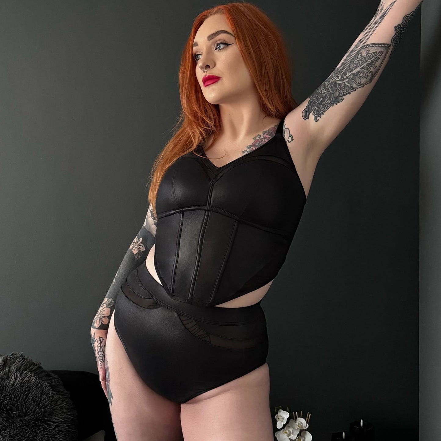 Siren Faux Leather Bustier