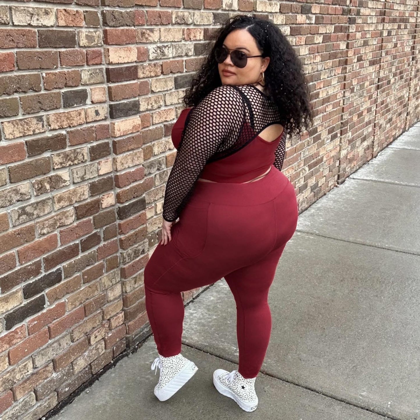 Long Buttery Leggings - Wine