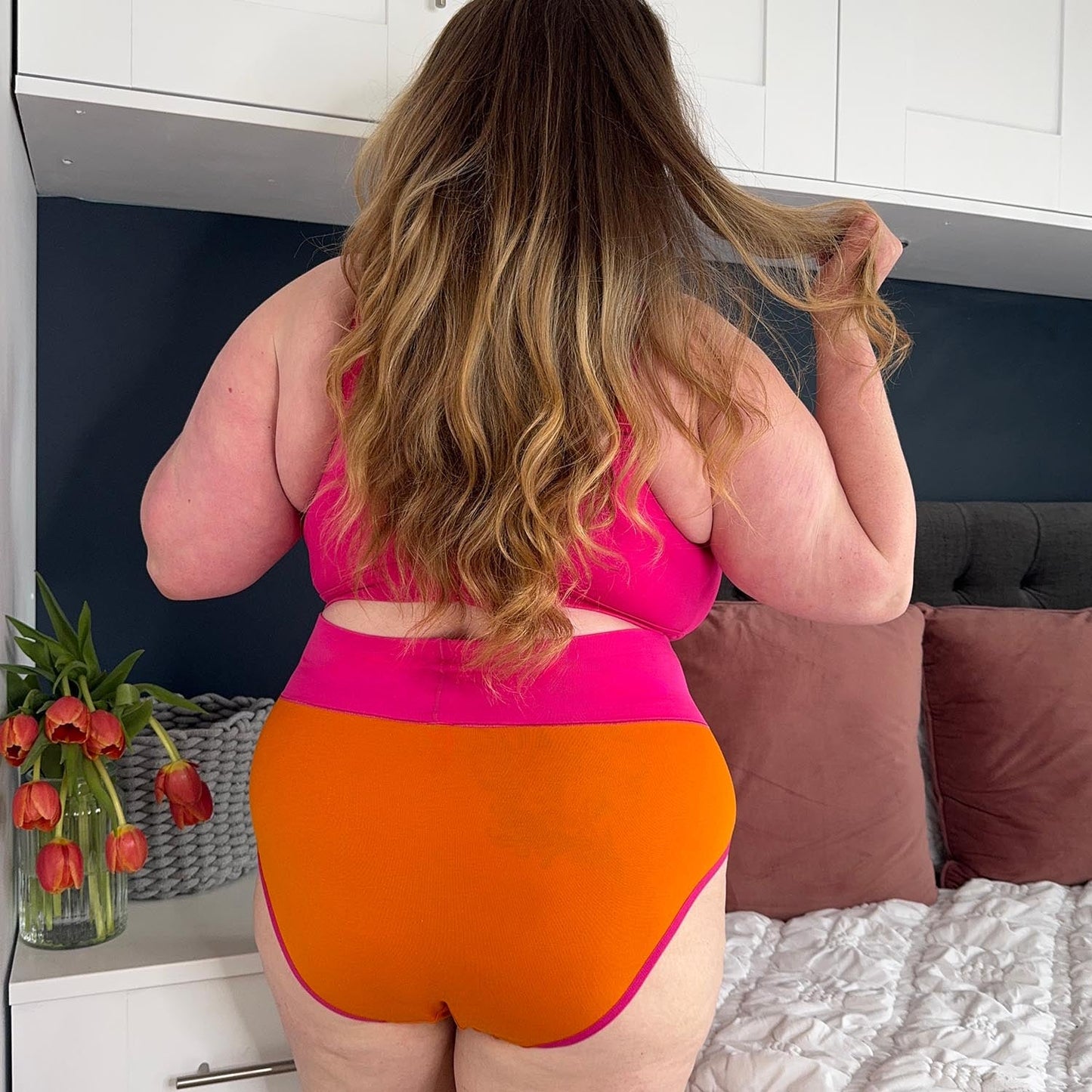 Organic Cotton Full Brief Duo Knickers - Papaya & Barbara