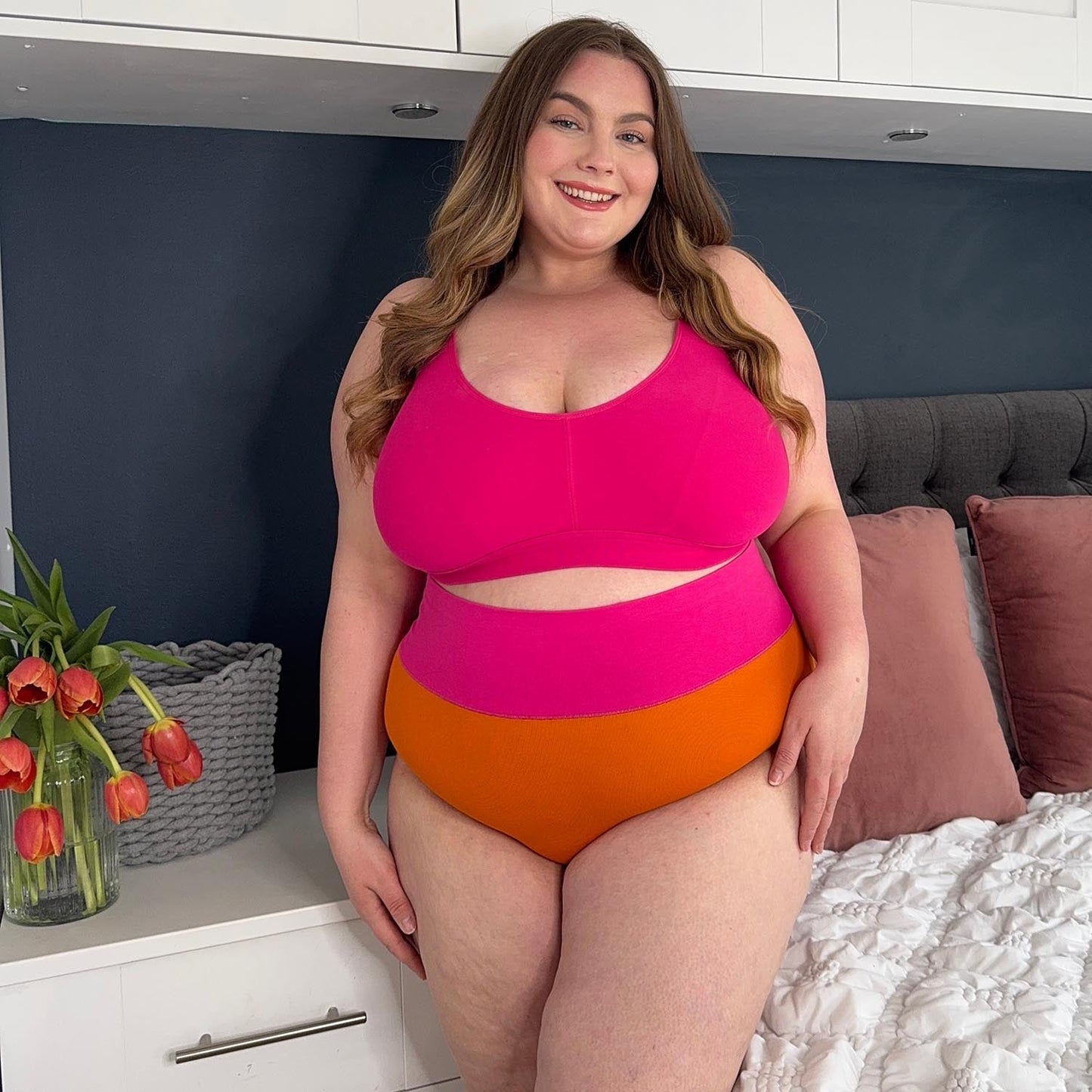 Organic Cotton Full Brief Duo Knickers - Papaya & Barbara