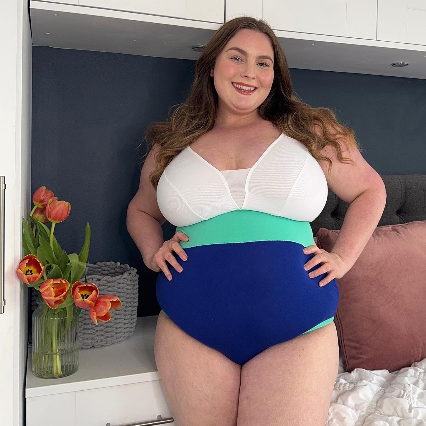 Organic Cotton Super High Waist Duo Knickers - Arabesque & Mint