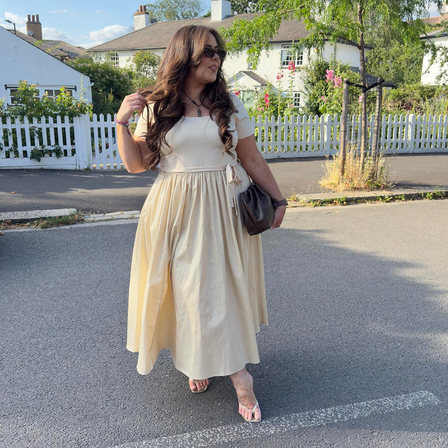 Midaxi Tee Poplin Dress - Oatmeal