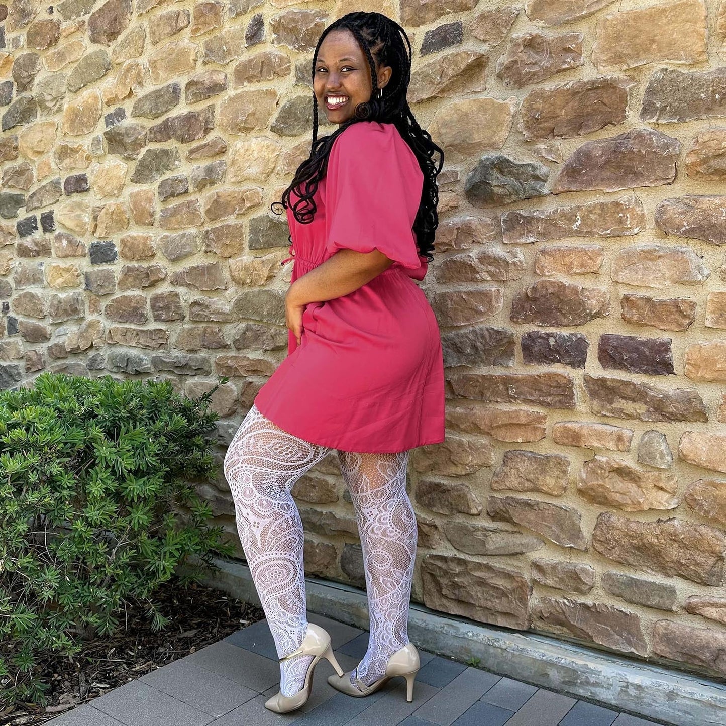 Botanical Fishnets - White