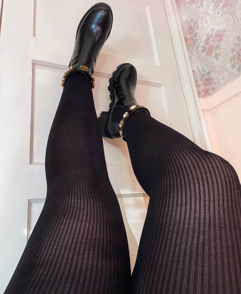 Ionic Ribbed Tights - Black