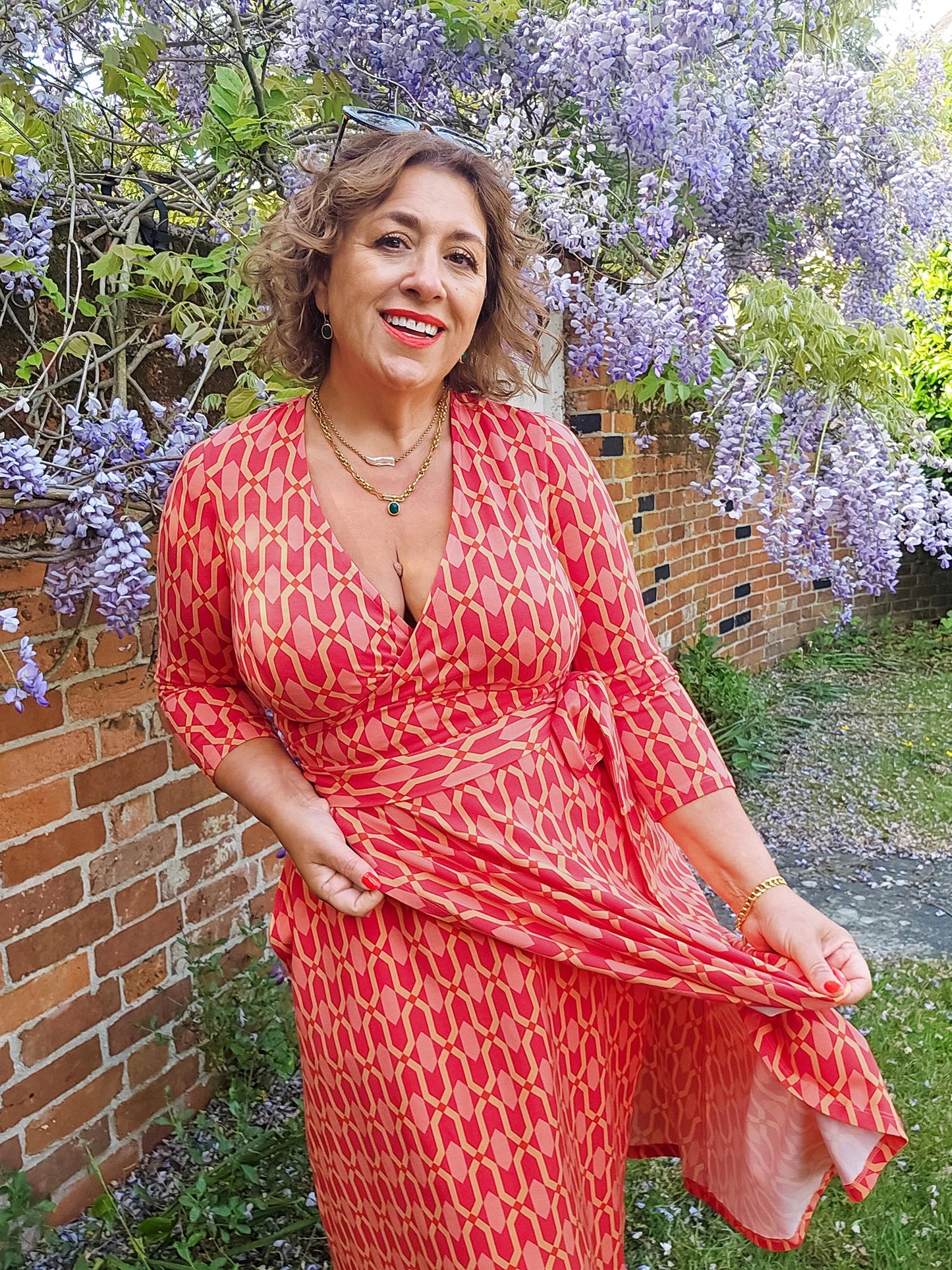 Wrap Dress - Red City