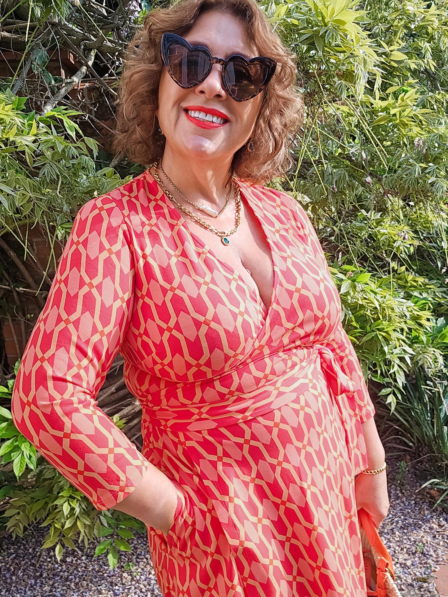 Wrap Dress - Red City