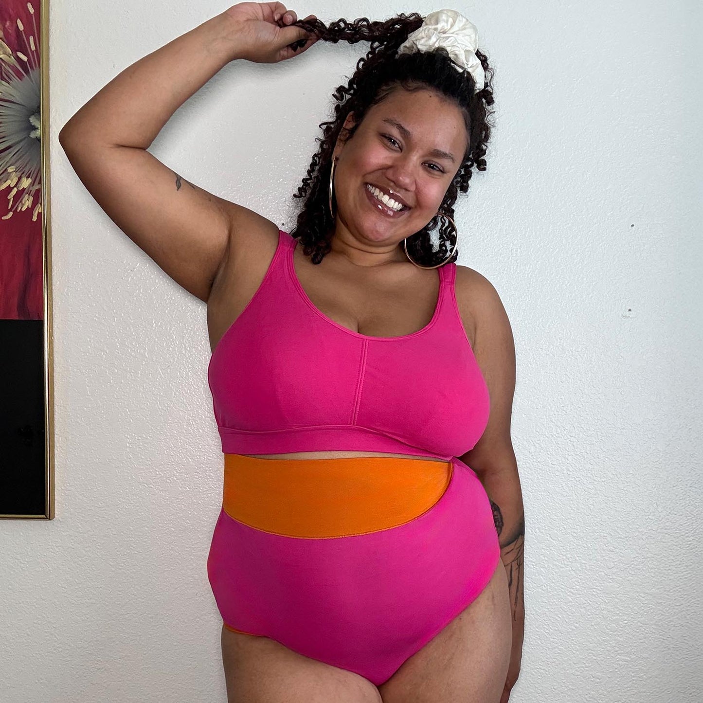 Organic Cotton Super High Waist Duo Knickers - Barbara & Papaya