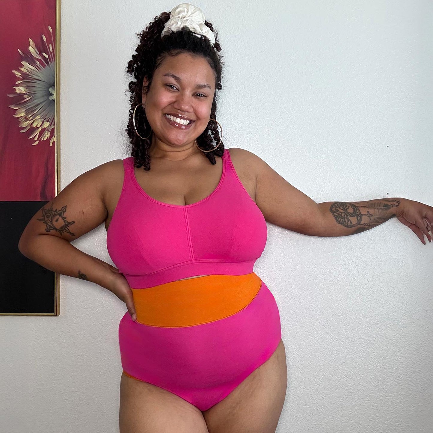 Organic Cotton Super High Waist Duo Knickers - Barbara & Papaya