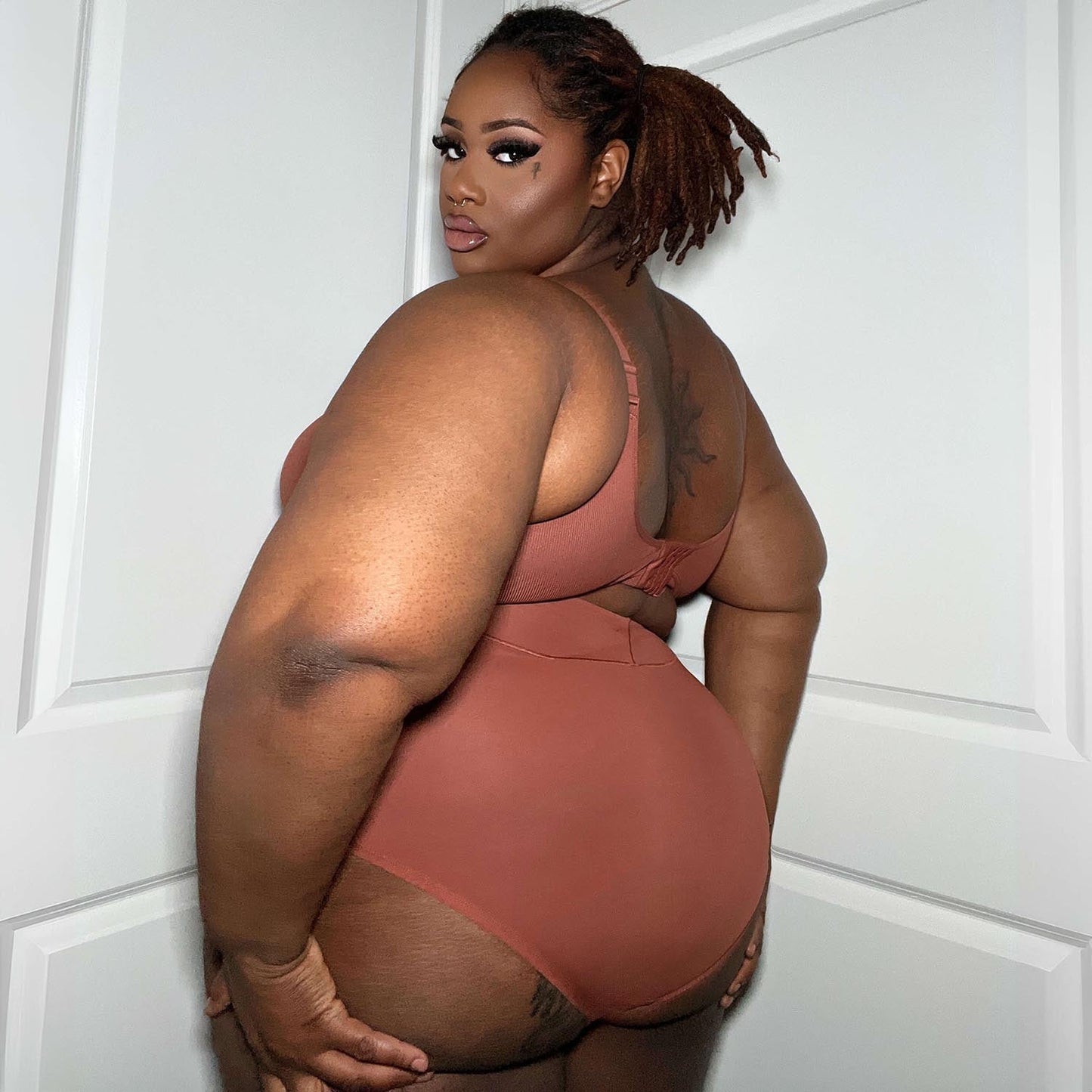 Organic Cotton Super High Waist Knickers - Root Beer