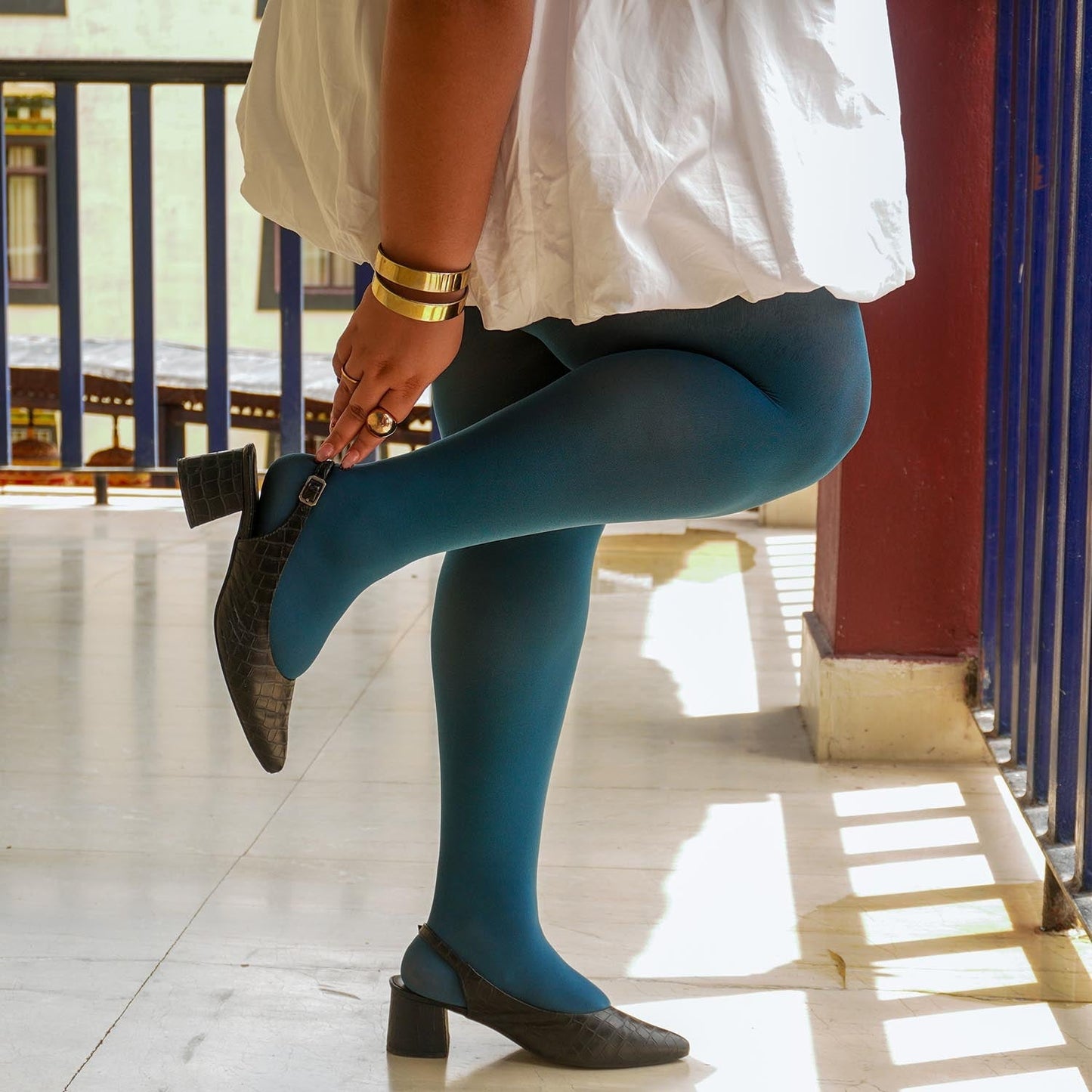 50 Denier Tights - Bone China