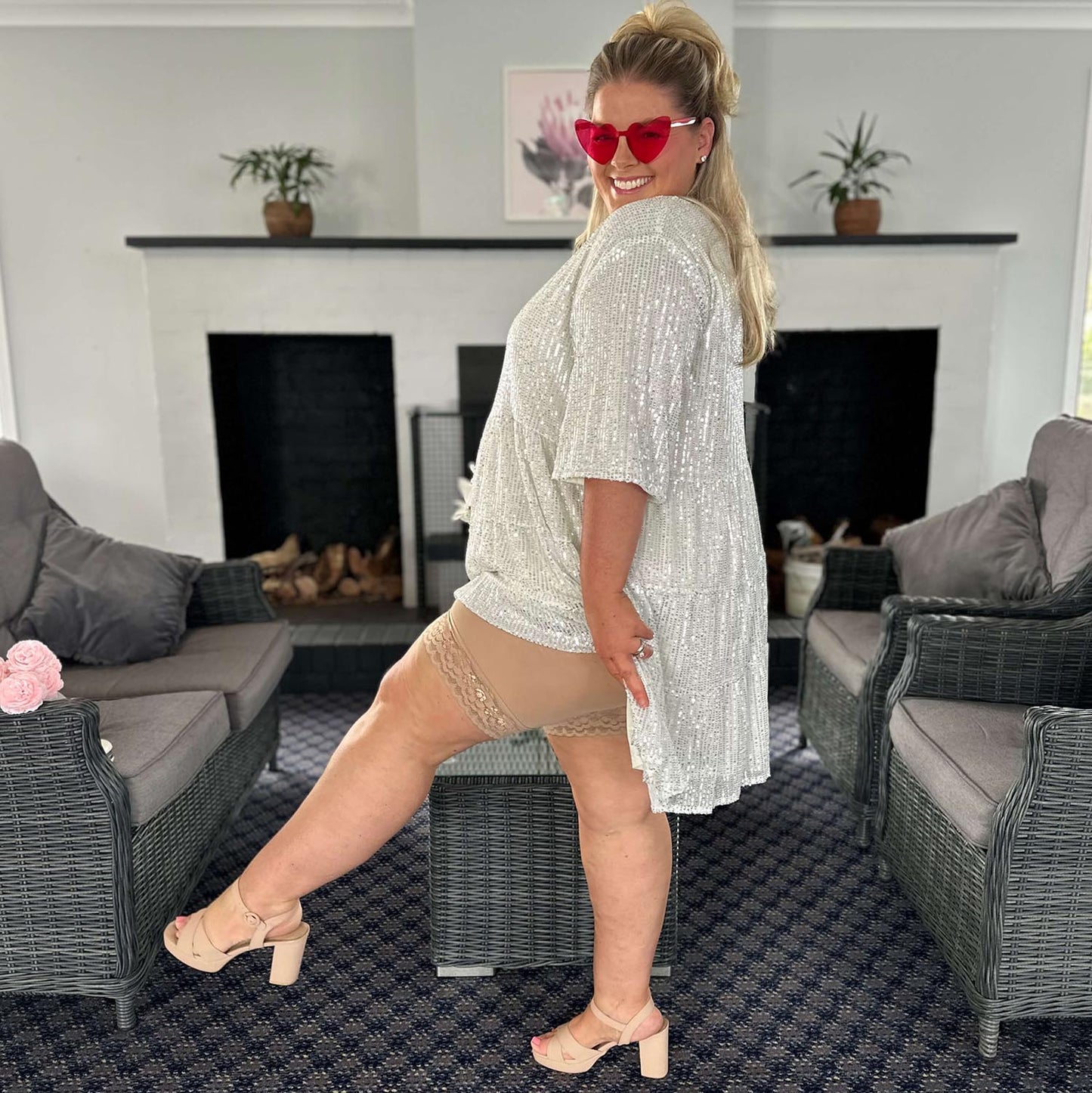 Lace Stay Cool Chub Rub Shorts - Blissful