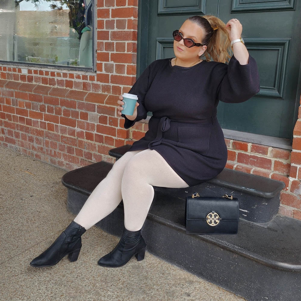 Ionic Ribbed Tights - Oatmeal