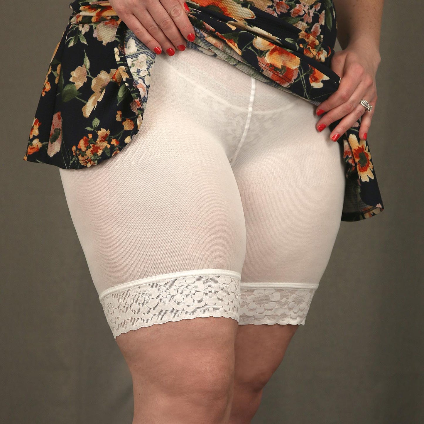 Lace Stay Cool Chub Rub Shorts - White