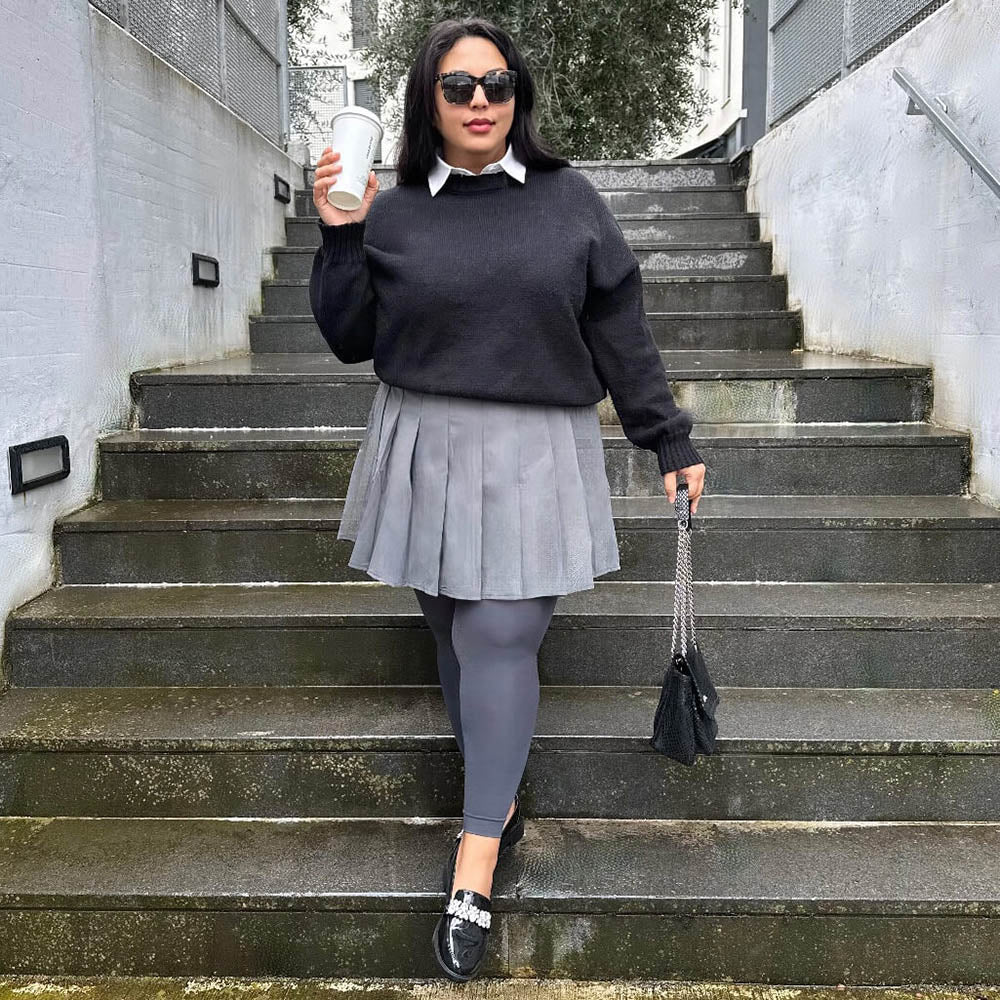 Footless Tights - Slate