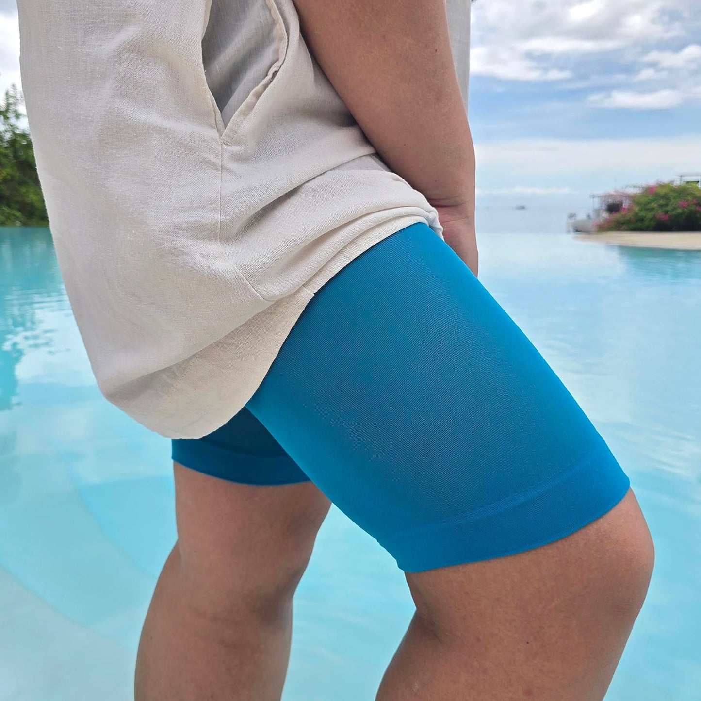 Stay Cool Chub Rub Shorts - Petrol Blue