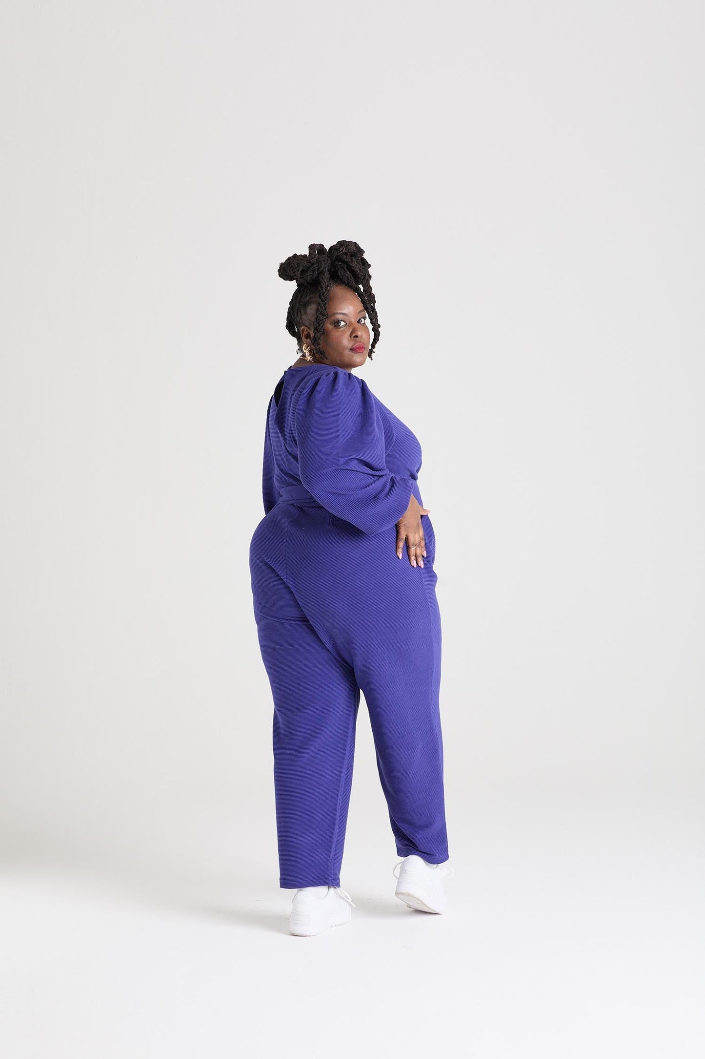 Ottoman Long Sleeve Wrap Jumpsuit - Aretha