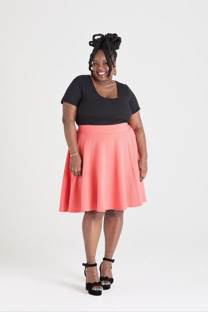 Ottoman Flare Skirt - Spiced Coral