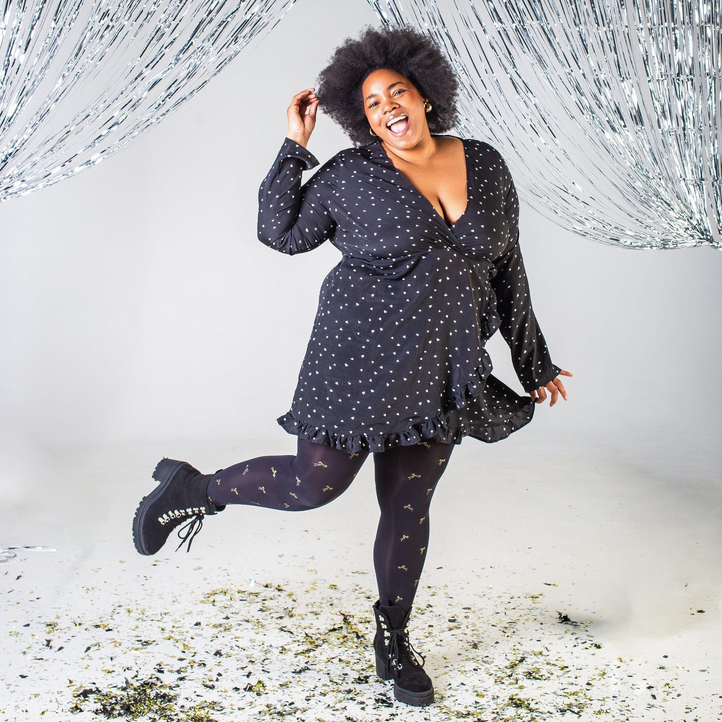 Pattern Tights - Tie Me Up