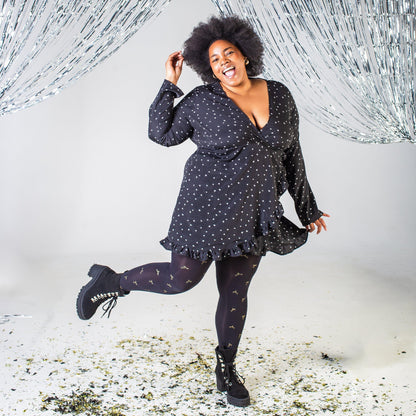 Pattern Tights - Tie Me Up