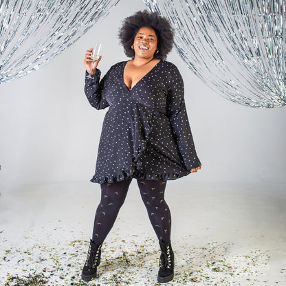 Pattern Tights - Tie Me Up