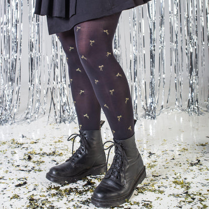 Pattern Tights - Tie Me Up