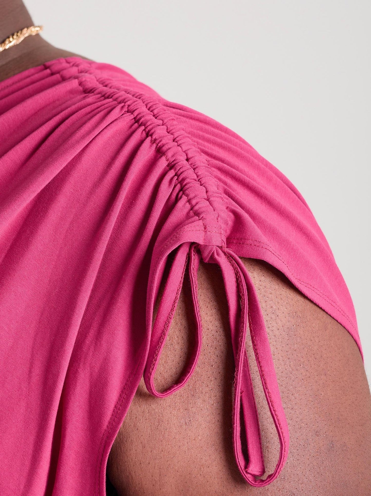 Broderie Anglaise Midi Dress - Blood Red