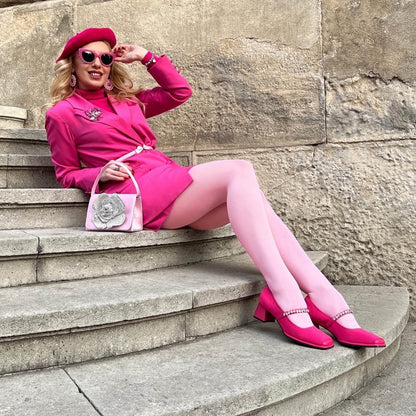 80 Denier Tights - Pétale de Rose