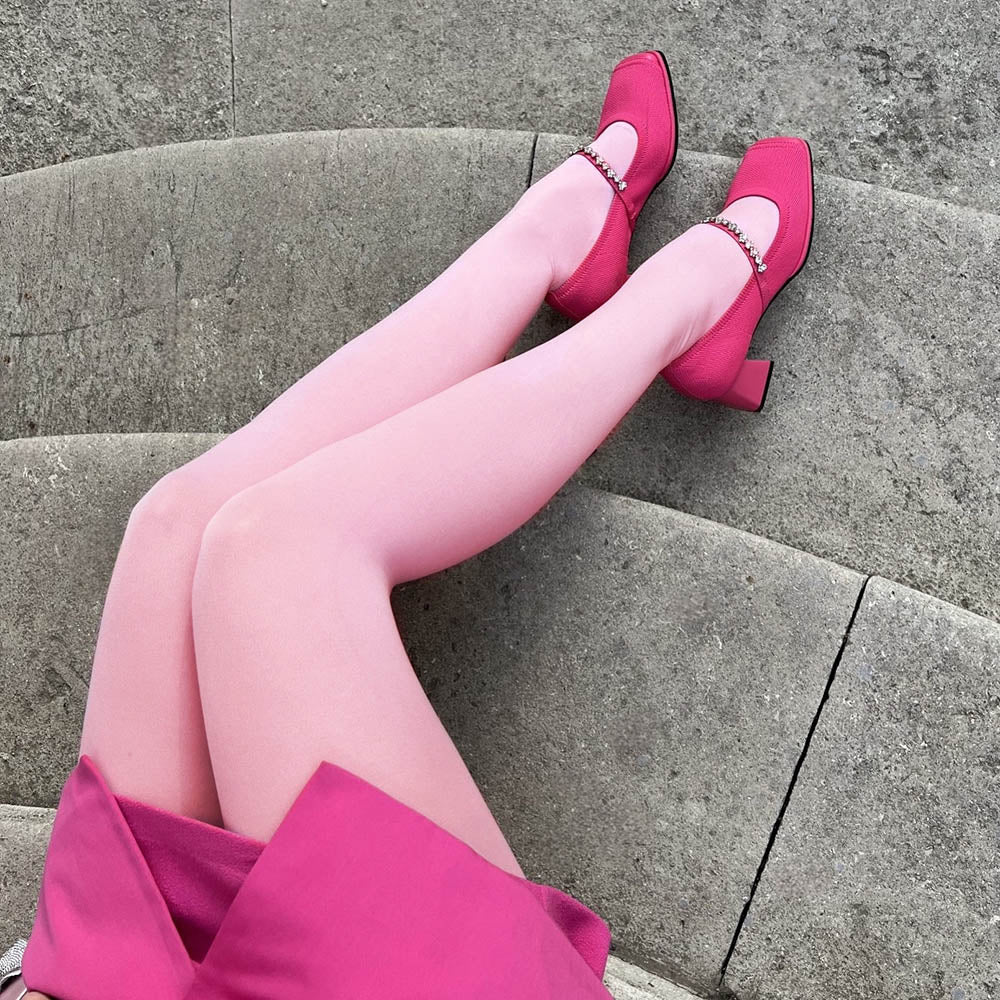 80 Denier Tights - Pétale de Rose