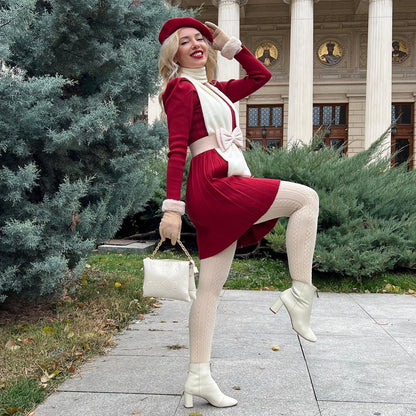 Grannies Cable Knit Wool Tights V2 - Oatmeal