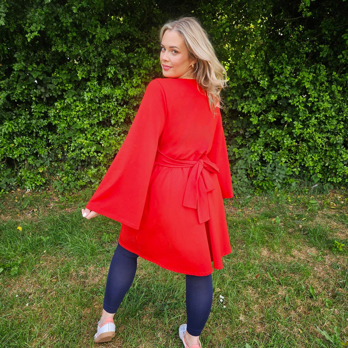 Bell Sleeve Mini Dress - Sangria